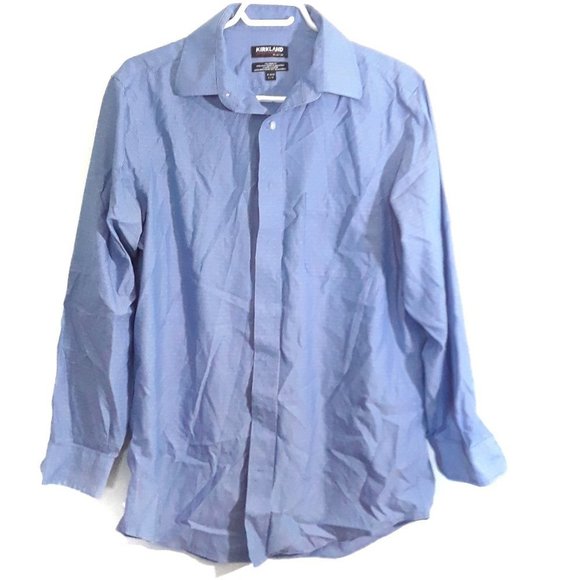 Kirkland Signature Other - Kirkland Signature Men's Blue Dress Shirt Size Large
